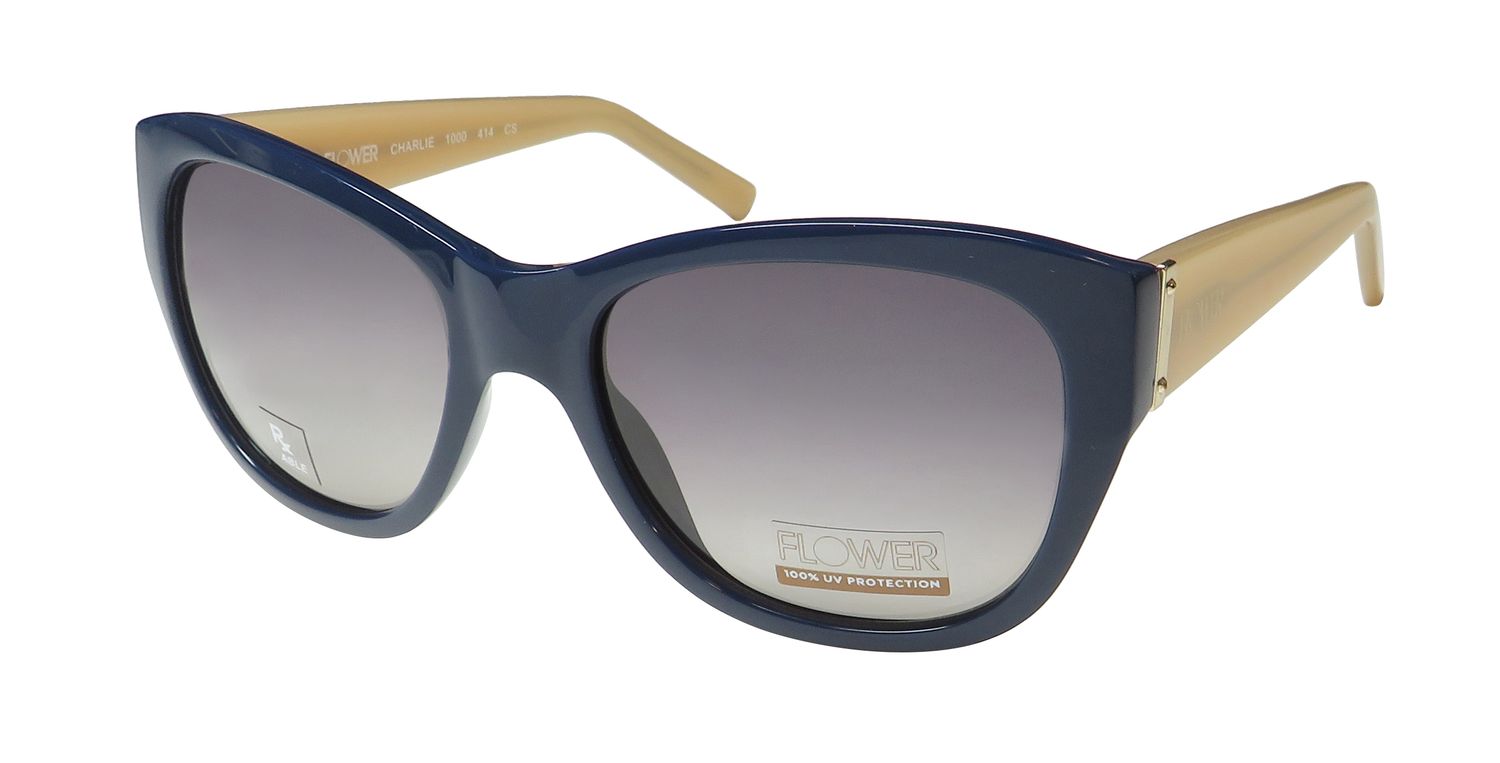 FLOWER 1000 CHARLIE CAT EYE SUNGLASSES 100% UV/UVB PROTECTION AMERICAN DESIGNER